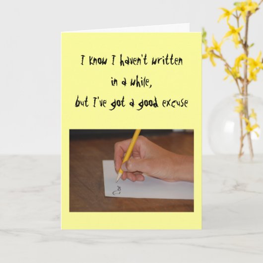 友情 – 久し書ぶり。 カード (黄色い花)