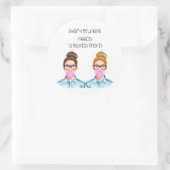 友情 – 友最高の人ステッカー ラウンドシール (バッグ)