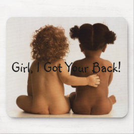 友情 – 女の子よ得、背中よ！ マウスパッド