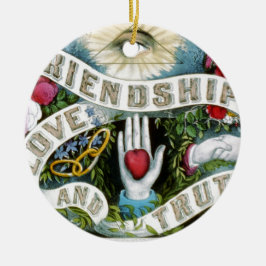 友情、愛および真実 セラミックオーナメント