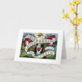 友情、愛および真実(1874年) カード (黄色い花)