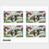 友情、愛、真実 長方形シール (シート)