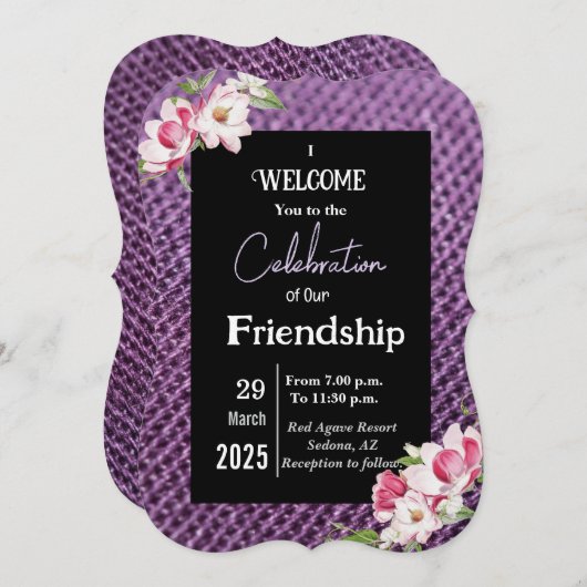 友情 招待状 (正面/裏面)