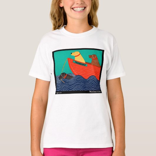 友情 – Stephen Huneck Tシャツ (正面)