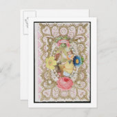 友情， Valentine card, c.1870 （色のリトー） シーズンポストカード (正面/裏面)