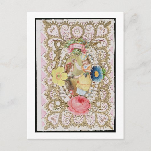 友情， Valentine card, c.1870 （色のリトー） シーズンポストカード (正面)