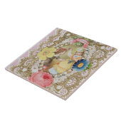 友情， Valentine card, c.1870 （色のリトー） タイル (側面)