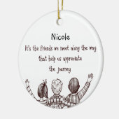 友感動的人の友情引用文 セラミックオーナメント (左)