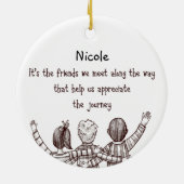 友感動的人の友情引用文 セラミックオーナメント (裏面)