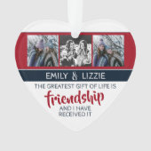 友感動的情引用文（名前と写真あり） オーナメント (正面)