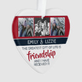友感動的情引用文（名前と写真あり） オーナメント (正面)