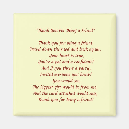 友感謝していだち – マグネット (正面)