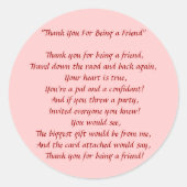 友感謝していだち – Stickers ラウンドシール (正面)