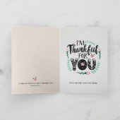 友感謝してい人 – いつも感謝する人  サンキューカード (内部)