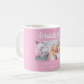 友最高のだち写真名ピンク白 コーヒーマグカップ (正面左)