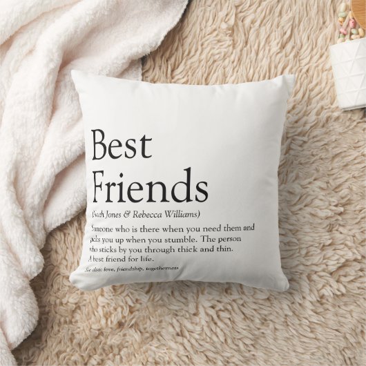 友最高のだち定モダン義おもしろい白黒 クッション (ブランケット)