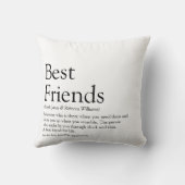 友最高のだち定モダン義おもしろい白黒 クッション (裏面)
