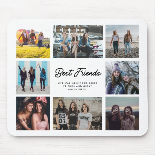 友最高のだち引用文8フォトコラージュのマウスパッド マウスパッド (正面)