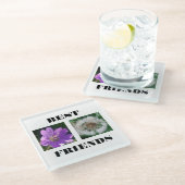 友最高のだち画像テンプレート ガラスコースター (アングル)