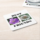 友最高のだち画像テンプレート スクエアペーパーコースター (アングル)