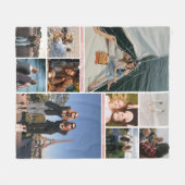 友最高のだち10フォトコラージュ フリースブランケット (正面(横))