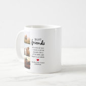 友最高のだち3フォトコラージュ&引用文 コーヒーマグカップ (正面左)