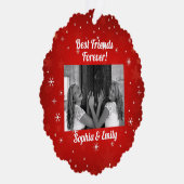 友最高のだちBesties BFF写真名かわいい オーナメントカード (右)