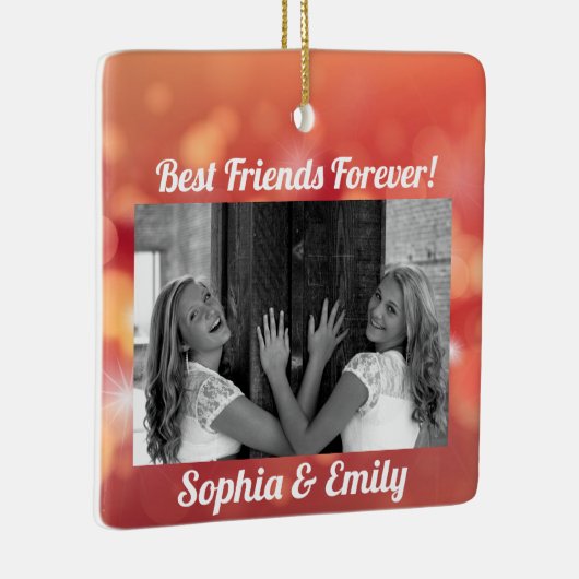 友最高のだちBesties BFF写真名かわいい セラミックオーナメント (右)
