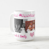 友最高のだちBesties BFF追加3つの写真名かわいい コーヒーマグカップ (正面左)