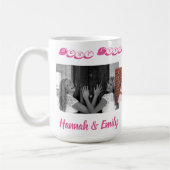 友最高のだちBesties BFF追加3つの写真名かわいい コーヒーマグカップ (左)