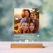 友最高のパーソナライズされた人アクリル歌写真プラーク アクリルサイン (ニュートラル)