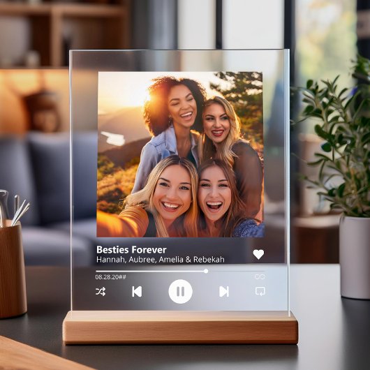 友最高のパーソナライズされた人アクリル歌写真プラーク アクリルサイン