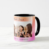 友最高のピンクのローズ金ゴールドの写真名 マグカップ (正面右)