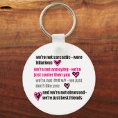 友最高の人おもしろい(皮肉引用文) キーホルダー (正面)