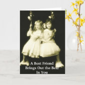 友最高の人が君の内に最高の出て来る カード (黄色い花)