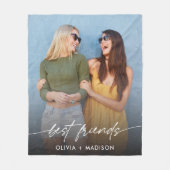 友最高の人が自分のフォトスクリプトをモダン作成 フリースブランケット (正面)