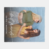 友最高の人が自分のフォトスクリプトをモダン作成 フリースブランケット (正面(横))