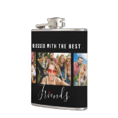 友最高の人が自分の画像をアップロードVinylフラ包まれたスク フラスク (左)