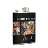 友最高の人が自分の画像をアップロードVinylフラ包まれたスク フラスク (右)