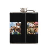 友最高の人が自分の画像をアップロードVinylフラ包まれたスク フラスク (裏面)