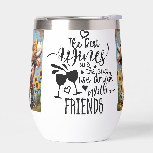 友最高の人と酒を飲むのはワインだ (左面)