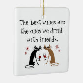 友最高の人と飲むワイン セラミックオーナメント (右)