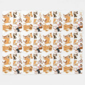 友最高の人のパターン フリースブランケット (正面(横))