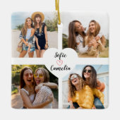 友最高の人の写真のオーナメント セラミックオーナメント (正面)