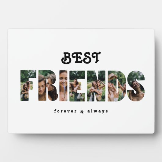 友最高の人の写真ギフトコラージュ フォトプラーク (正面)