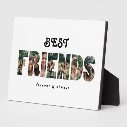 友最高の人の写真ギフトコラージュ フォトプラーク (側面)