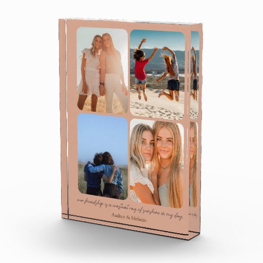 友最高の人の写真フレーム、彼女のための誕生日プレゼント フォトブロック (右)