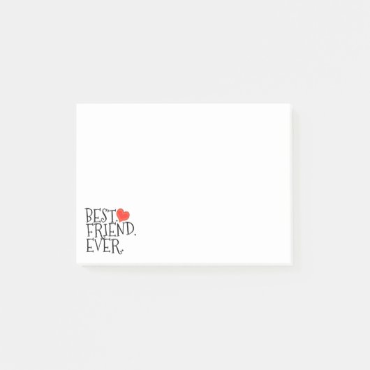 友最高の人の友情ハートタイポグラフィ ポストイット (正面)