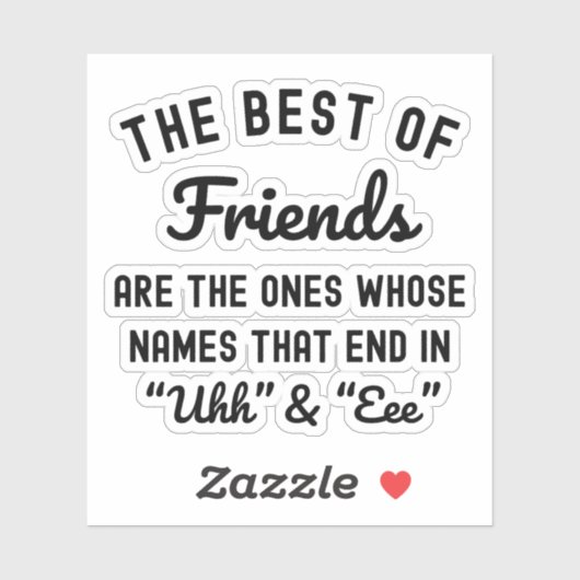 友最高の人の名前は シール (シート)