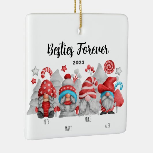 友最高の人の女性と男性の格言 セラミックオーナメント (右)